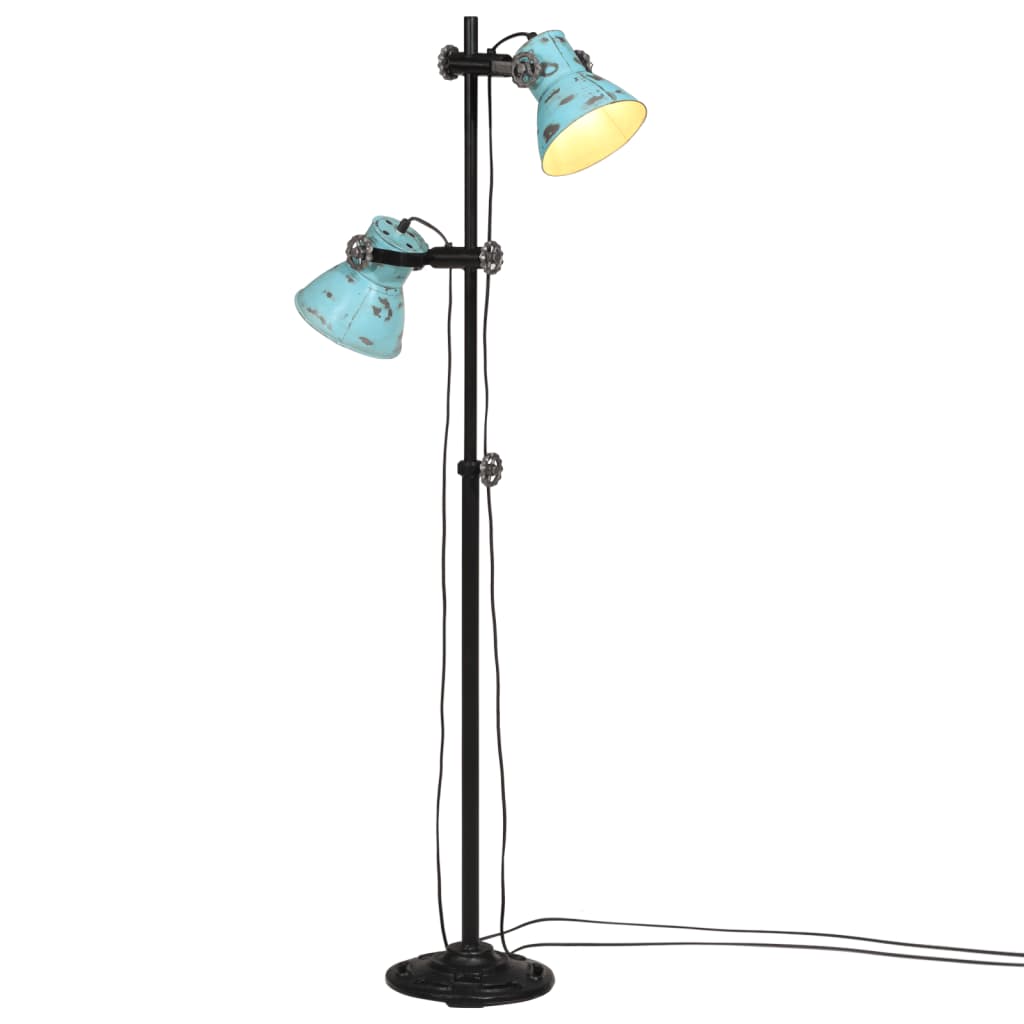 Blaue Stehlampe 25 W, E27, 90-140 cm