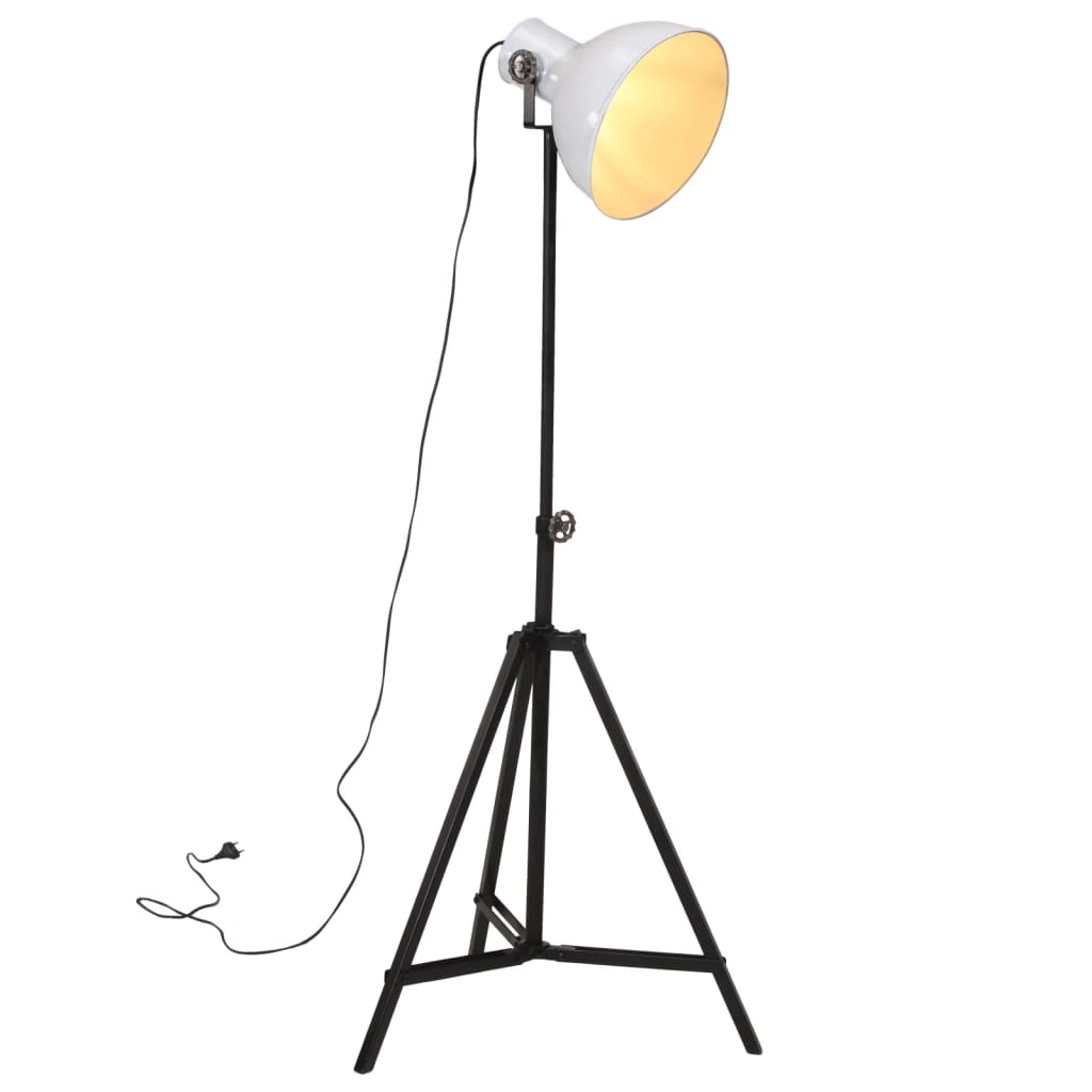Weiße Stehlampe, 25W, E27, Verstellbar