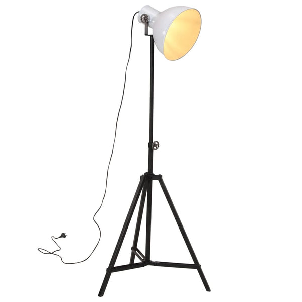 Weiße Stehlampe, 25W, E27, Verstellbar