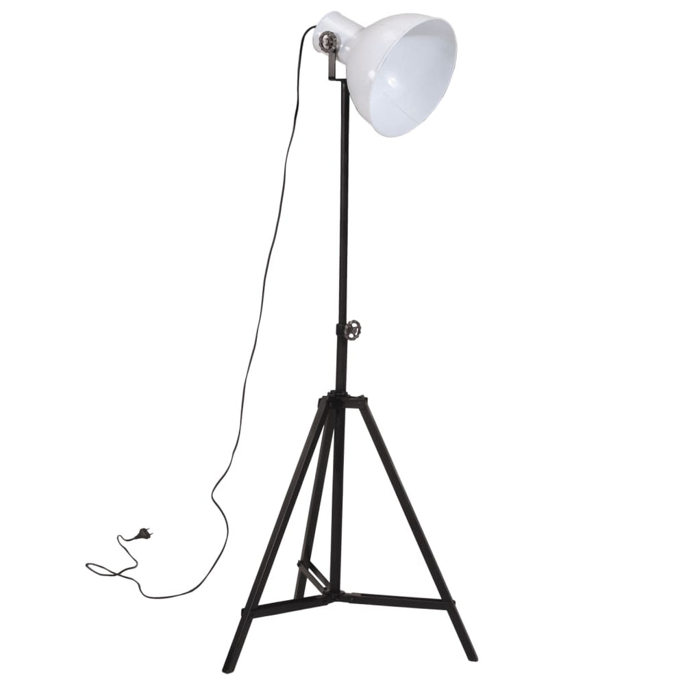 Weiße Stehlampe, 25W, E27, Verstellbar