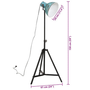 Blaue Stehlampe, E27, 25W, Verstellbar