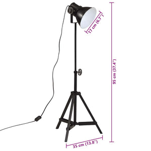 Schwarze Stehlampe 25W, 35x35x95cm, E27