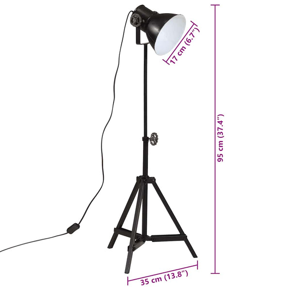 Schwarze Stehlampe 25W, 35x35x95cm, E27