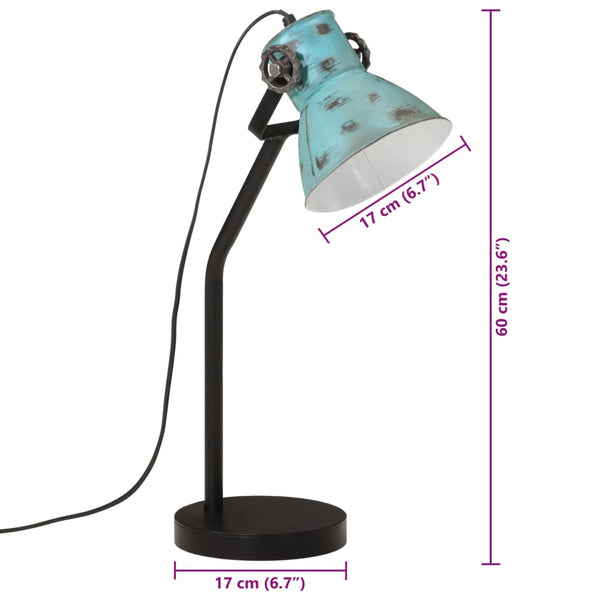 Blaue Schreibtischlampe 25W E27