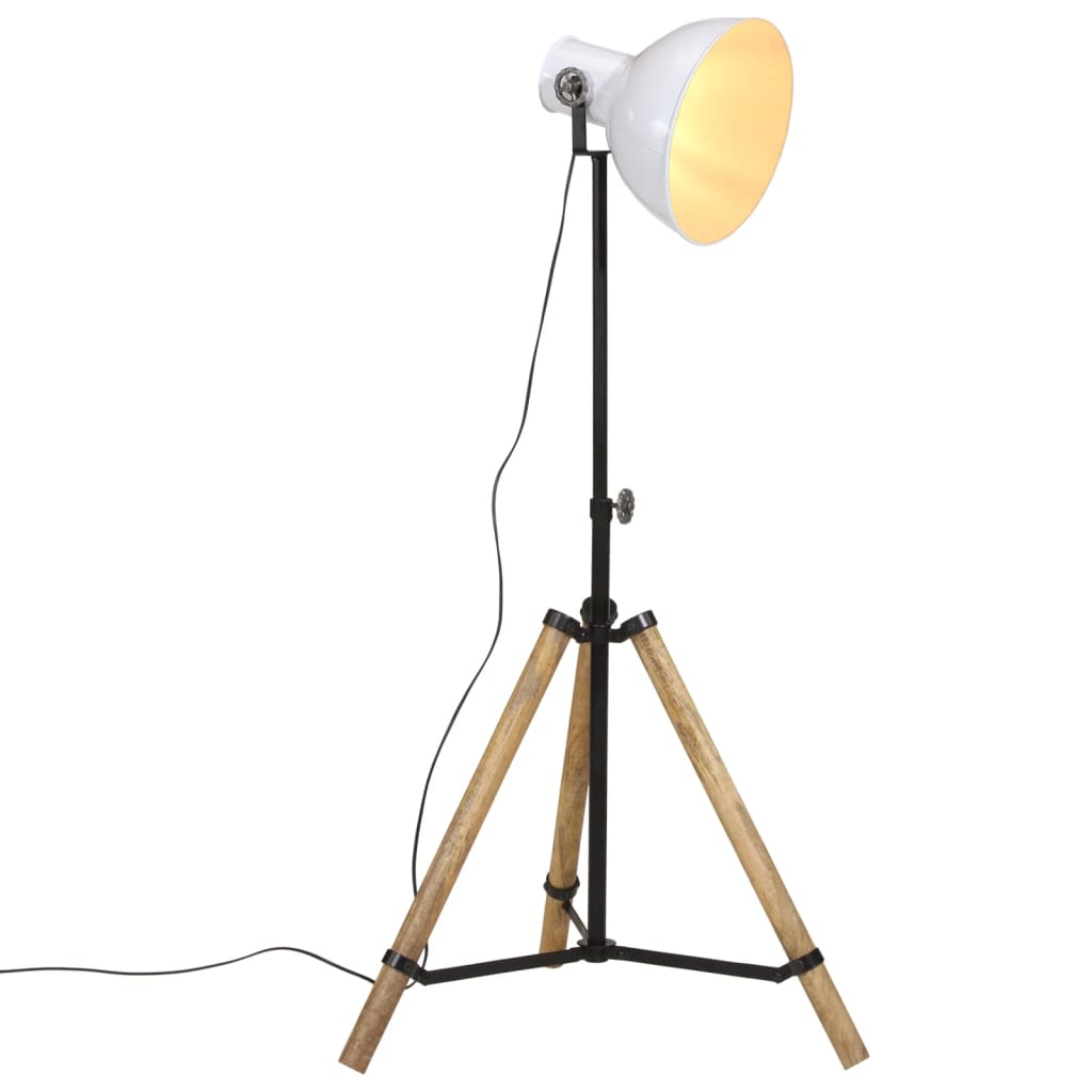 Weiße Stehlampe, E27, 90-150cm