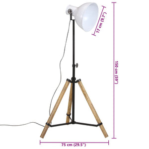 Weiße Stehlampe, E27, 90-150cm