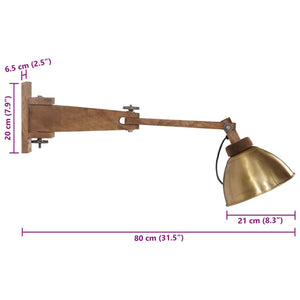 Wandleuchte Antik-Messing 25W E27
