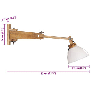 Weiße Wandleuchte E27 25W
