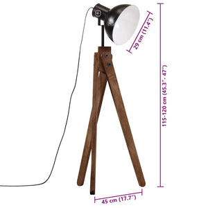 Stehleuchte Schwarz 120cm E27