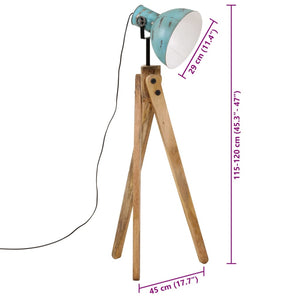 Blaue Stehleuchte E27, 120 cm