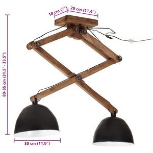 vidaXL Ceiling Light 25 W Black 29x18x85 cm E27