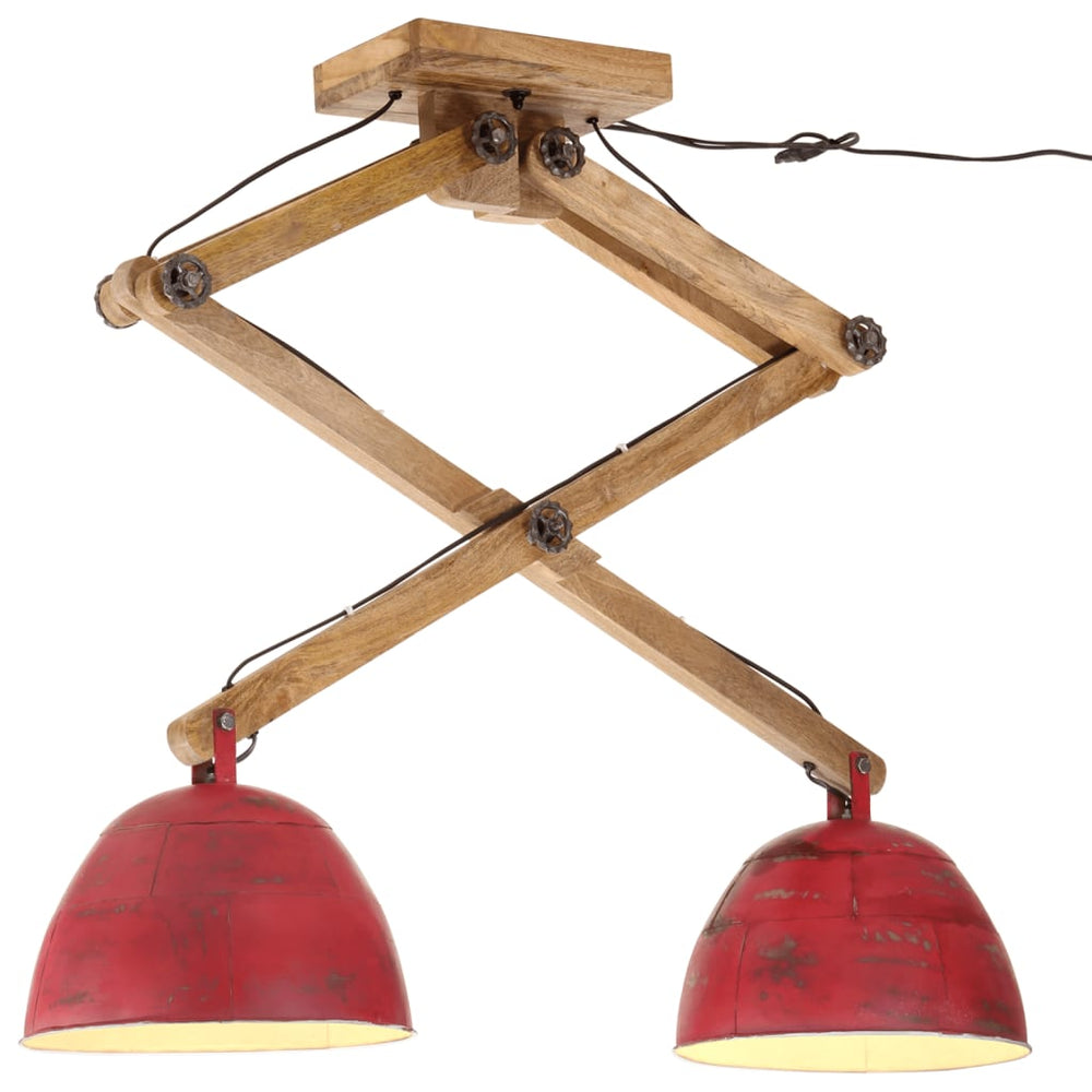 Rote Deckenleuchte, 2xE27, 25W