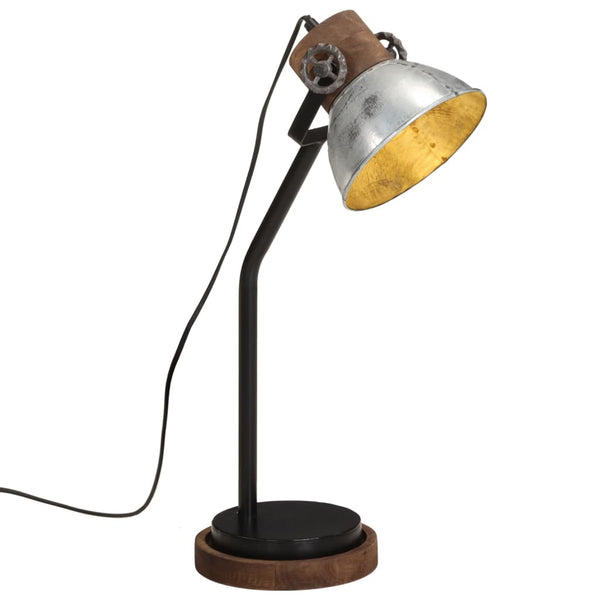 Vintage Silber Schreibtischlampe E27