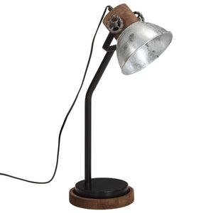 Vintage Silber Schreibtischlampe E27