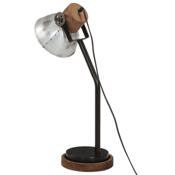 Vintage Silber Schreibtischlampe E27