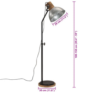 Vintage Stehlampe Silber E27 25W