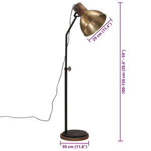 Antike Messing Stehlampe, 25W, E27, Verstellbar