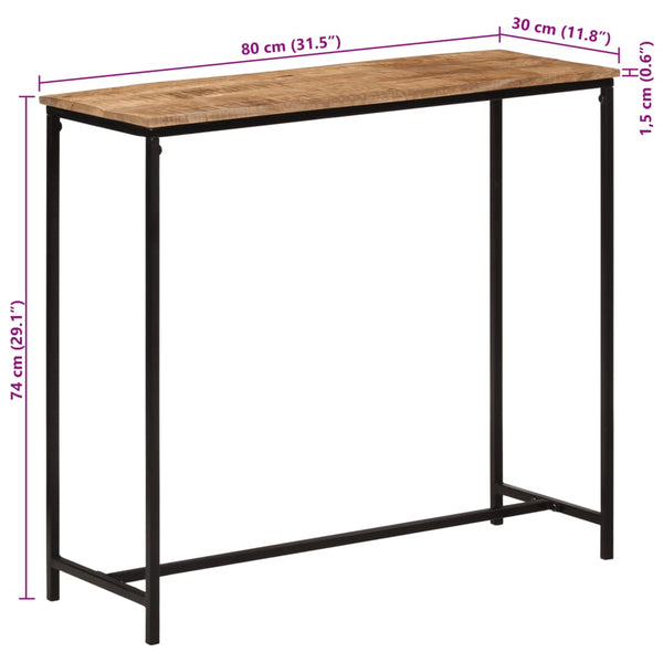 Massivholz Konsolentisch Mango & Eisen 80cm