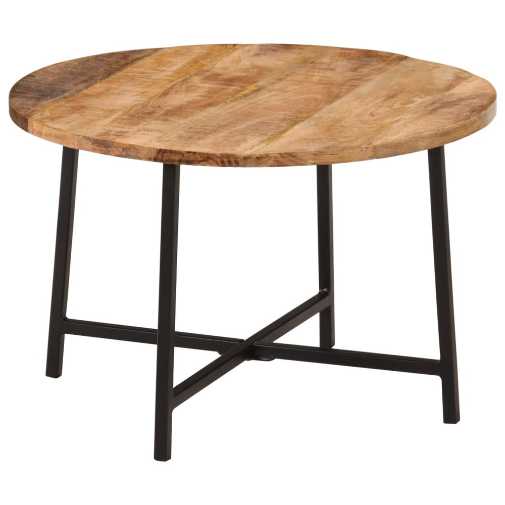 vidaXL Coffee Table 54x54x35 cm Solid Mango Wood and Iron