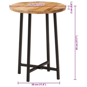 Couchtisch Mango Massivholz 35x35 cm
