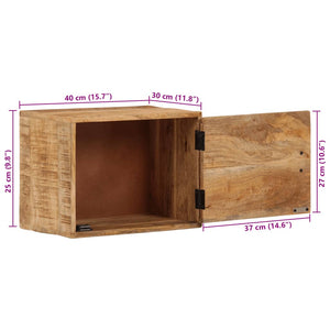 Wand-Nachttisch Mango Massivholz 40x30x25 cm