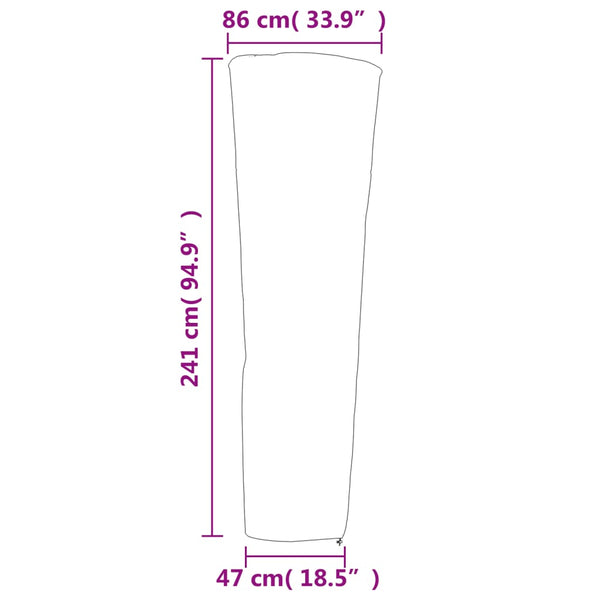 Heizstrahler Abdeckung Pyramide Schwarz Oxford 420D