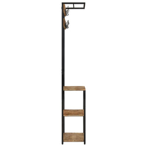 Garderobe mit Schuhablage Mango Massivholz