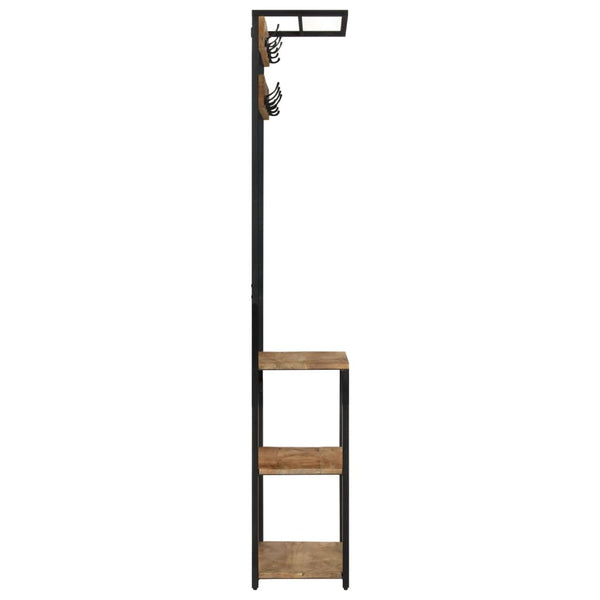 Garderobe mit Schuhablage Mango Massivholz