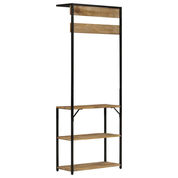 Garderobe mit Schuhablage Mango Massivholz