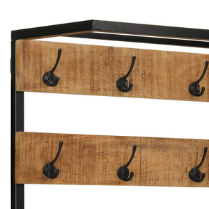 Garderobe mit Schuhablage Mango Massivholz
