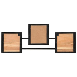 vidaXL Portemanteau mural 90x1x35 cm Bois d'acacia massif et fer