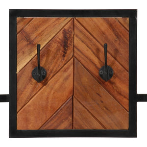 vidaXL Portemanteau mural 90x1x35 cm Bois d'acacia massif et fer