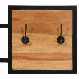 vidaXL Portemanteau mural 90x1x35 cm Bois d'acacia massif et fer