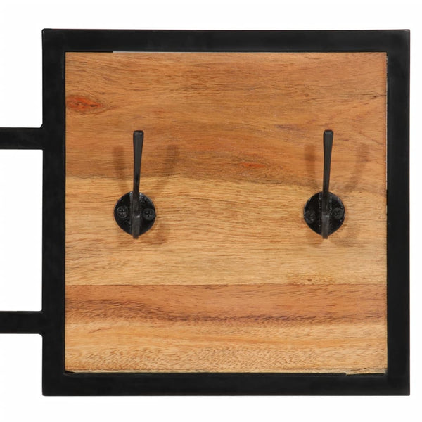 vidaXL Portemanteau mural 90x1x35 cm Bois d'acacia massif et fer