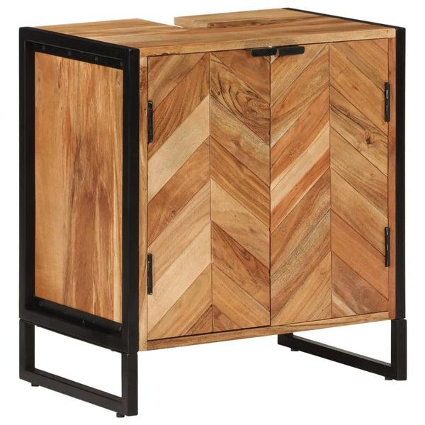 Badschrank Akazie Massivholz 55x60 cm