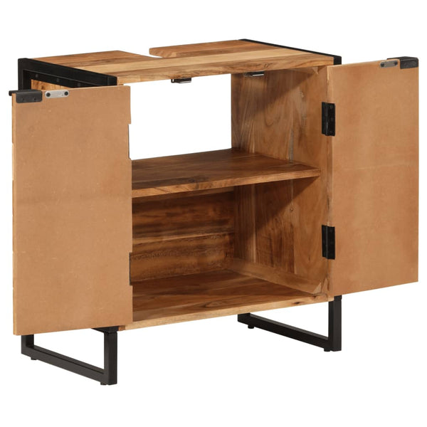 Badschrank Akazie Massivholz 55x60 cm