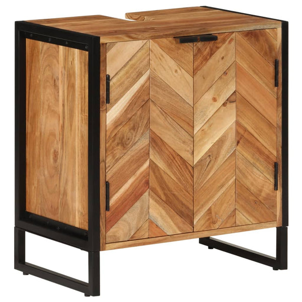 Badschrank Akazie Massivholz 55x60 cm