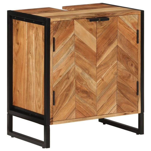 Badschrank Akazie Massivholz 55x60 cm