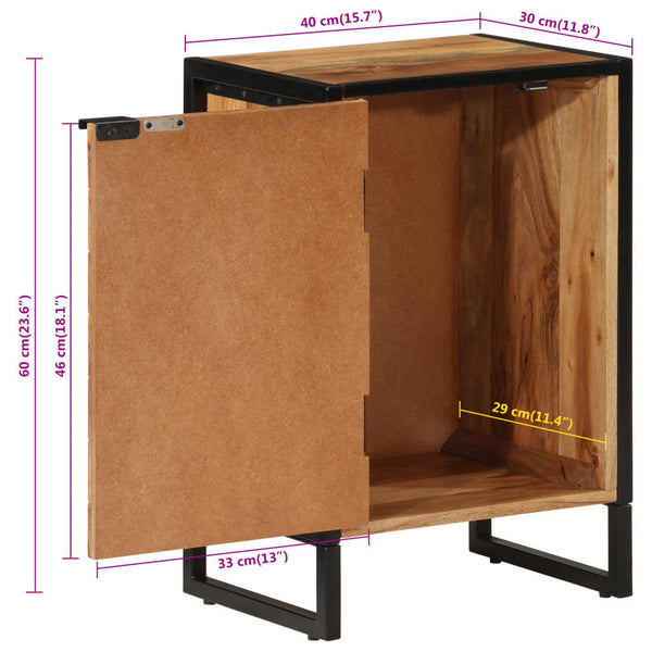 Badschrank Akazie Massivholz 40x30x60cm