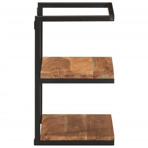Wandregal Akazie Massivholz 40x30x50 cm