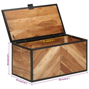 Truhe Akazie Massivholz 60x30x30cm