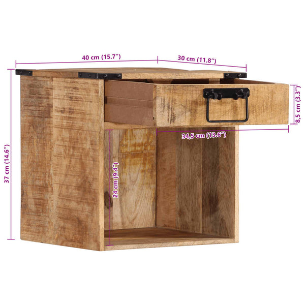 Nachttisch Mango Massivholz 40x30x37 cm