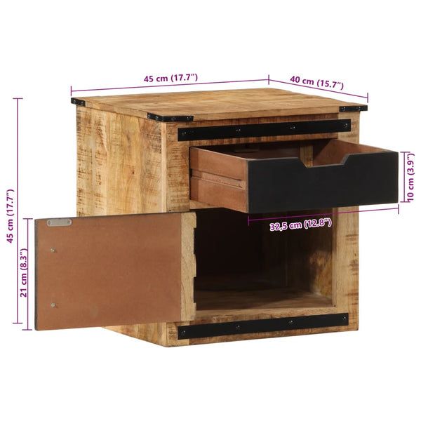 Nachttisch Mango Massivholz 45x40x45 cm