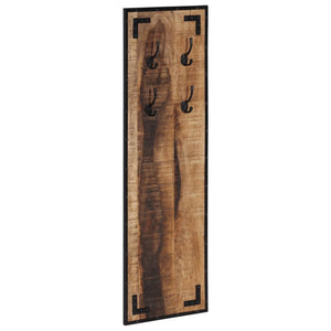 Garderobe aus Mangoholz, 4 Haken, 110 cm