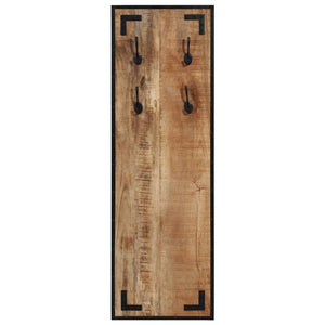 Garderobe aus Mangoholz, 4 Haken, 110 cm