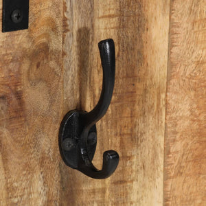 Garderobe aus Mangoholz, 4 Haken, 110 cm