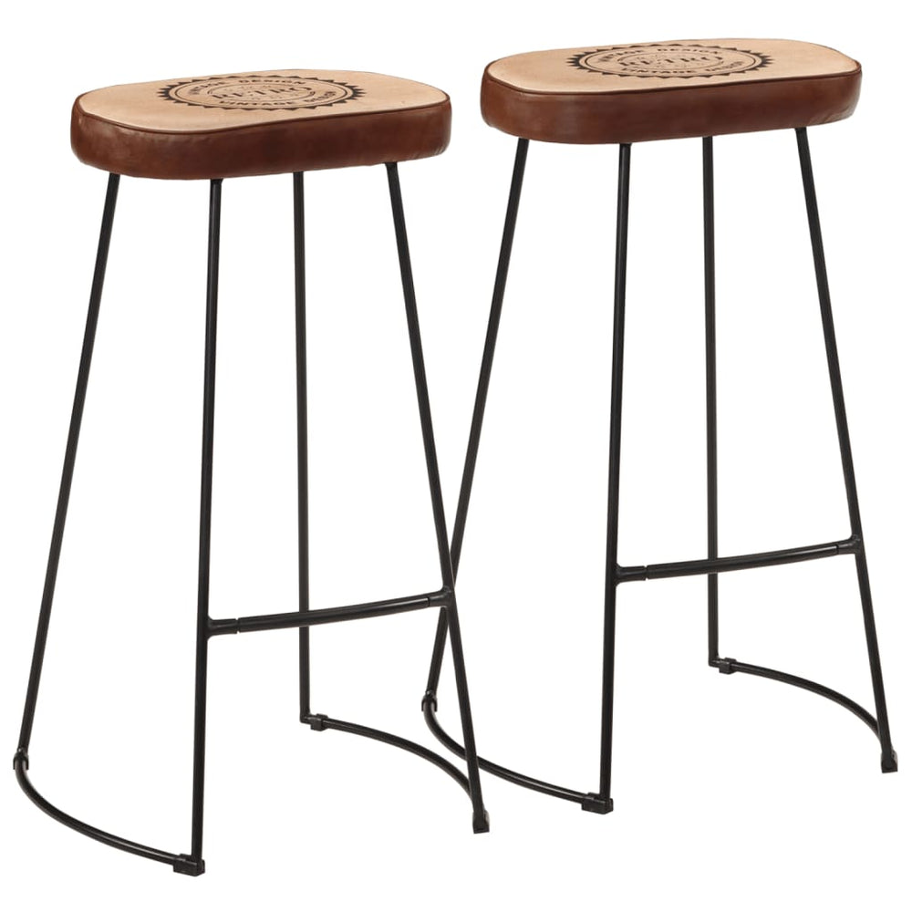 Barhocker 2er Set Dunkelbraun