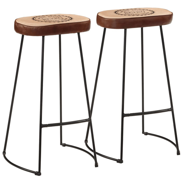 Barhocker 2er Set Dunkelbraun