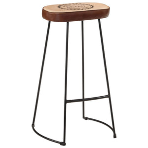 Barhocker 2er Set Dunkelbraun