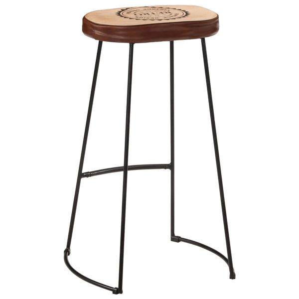 Barhocker 2er Set Dunkelbraun